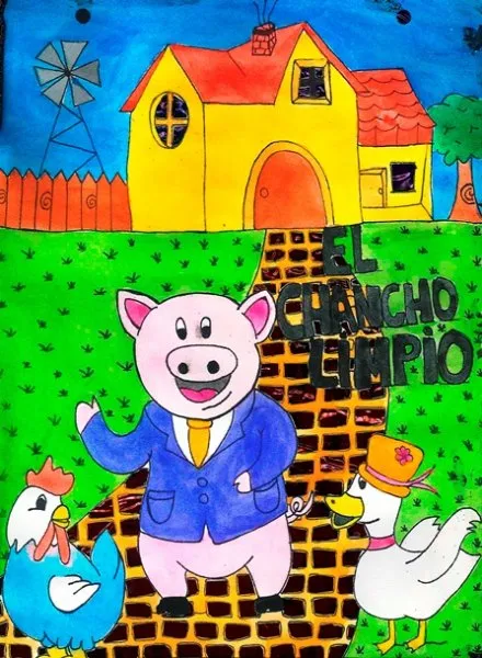 Ilustracin del Cuento Infantil Chancho limpio