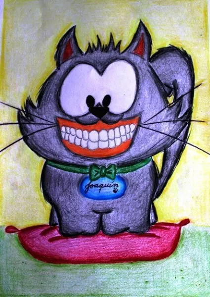 Ilustracin del Cuento Infantil El Gatico Joaqun y su problema dental