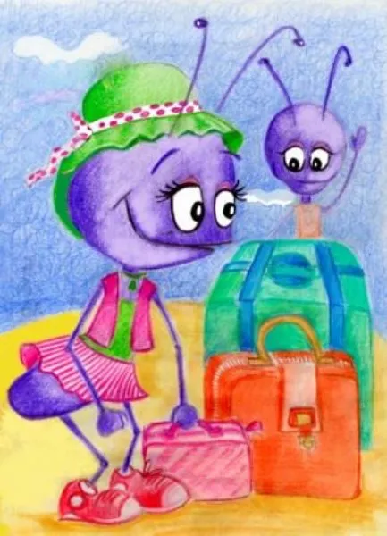 Ilustracin del Cuento Infantil El viaje de las hormigas