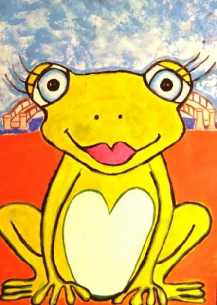 Ilustracin del Cuento Infantil Ramona la rana