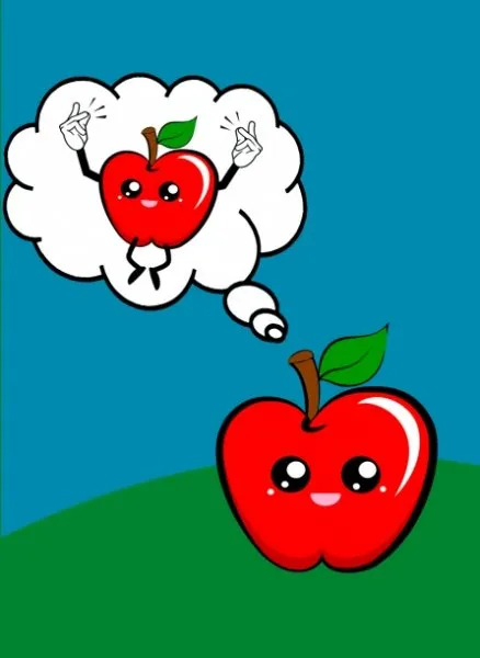 Ilustración del Cuento Infantil La Manzana que rebotó