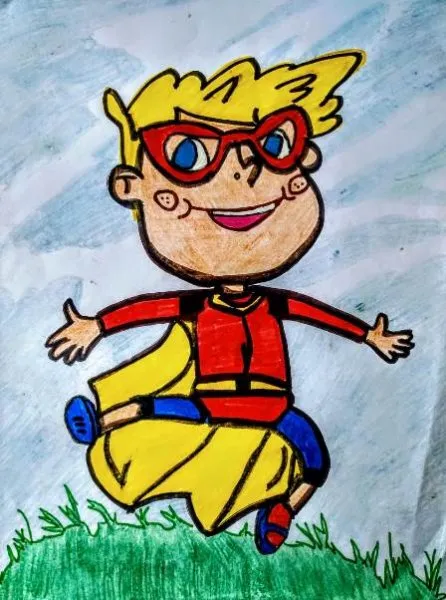Ilustración del Cuento Infantil El héroe fantástico