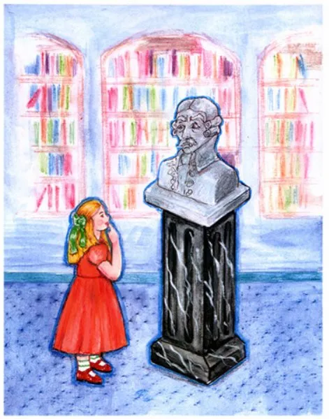 Ilustración del Cuento Infantil La Estatua