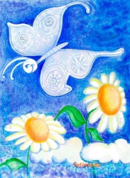Ilustración del Cuento Infantil La Mariposa Blanca