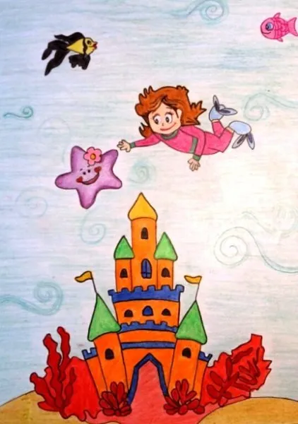 Ilustración del Cuento Infantil La Reina de Coral